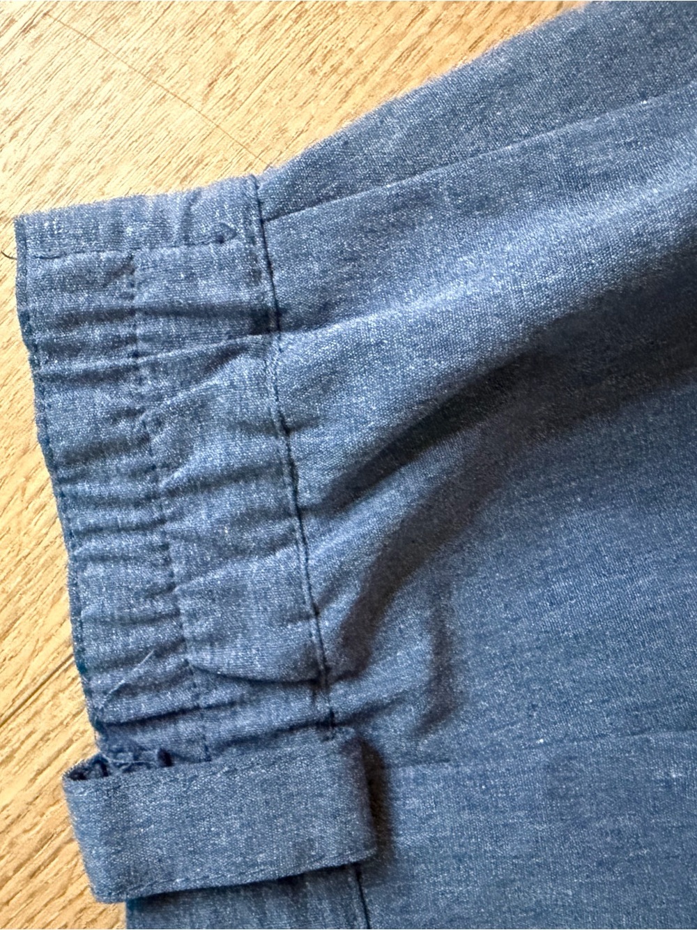Vintage 90s Pleated HighWaisted Trouser Shorts Blue 30” Waist belt loop pockets - Picture 5 of 15